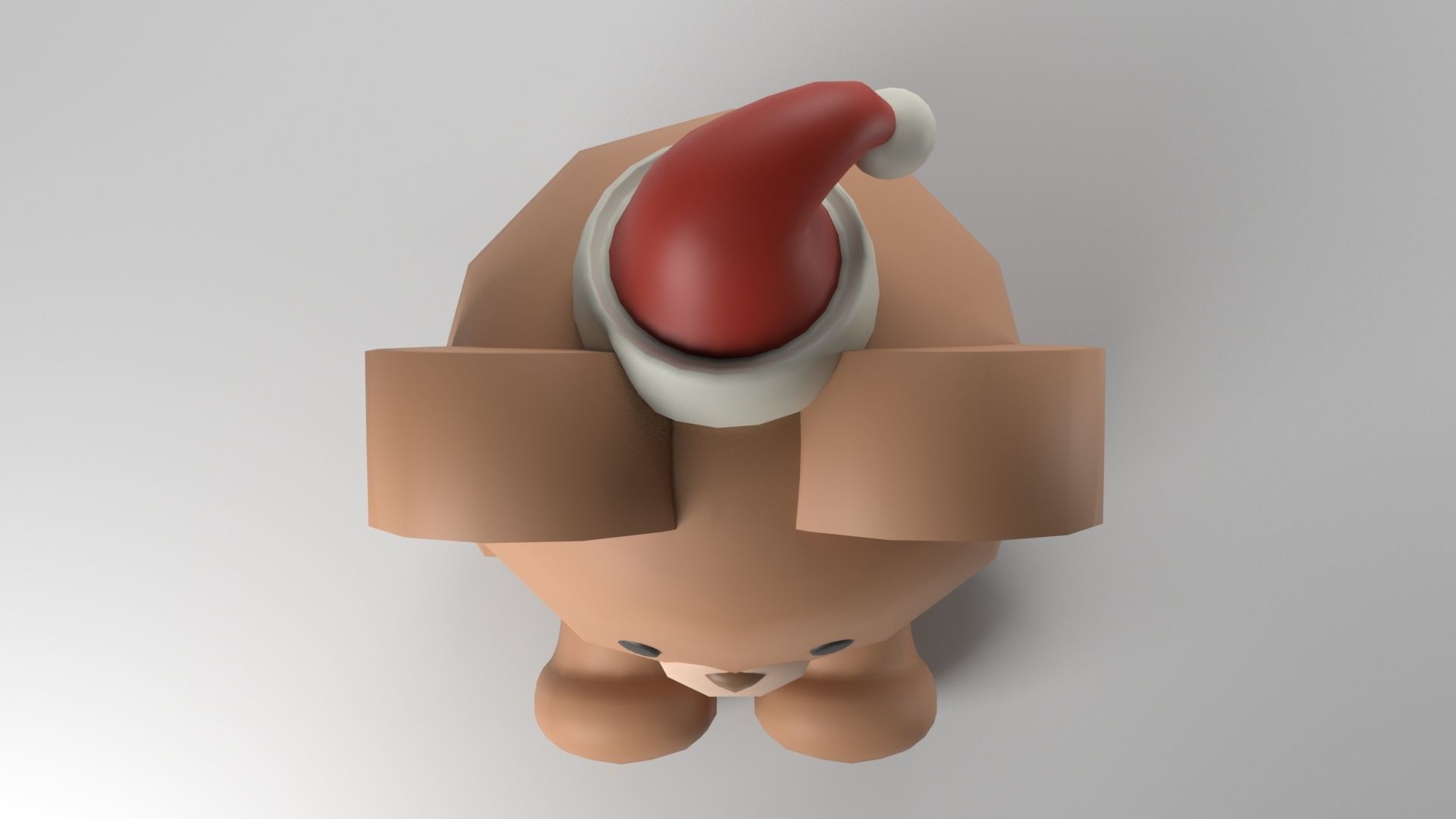 Low poly - Cute Teddy Bear Low-poly 3D model_8