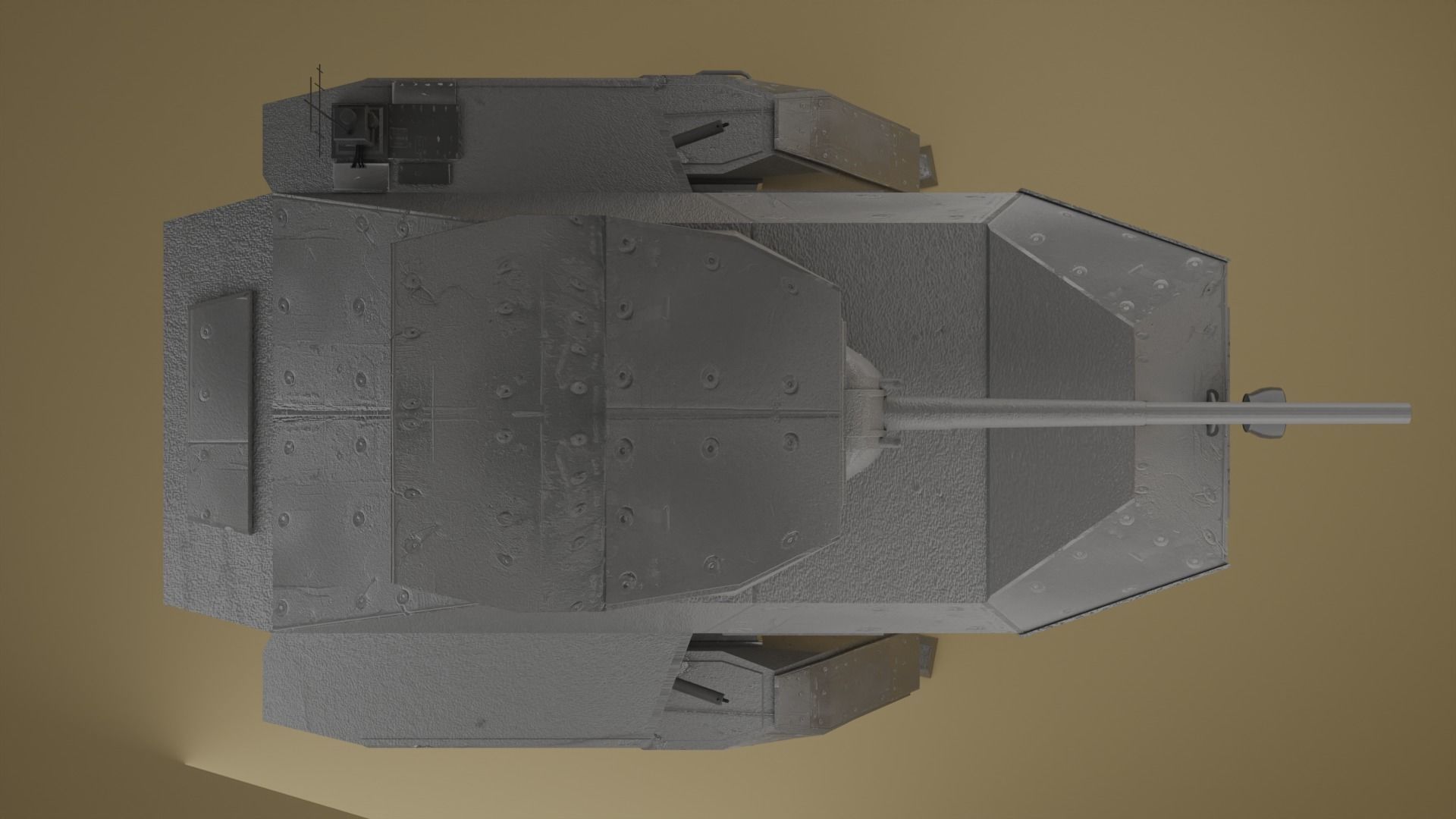 Panzer Mech Walker with RIG and LOWPOLY Default camo Low-poly 3D model_8