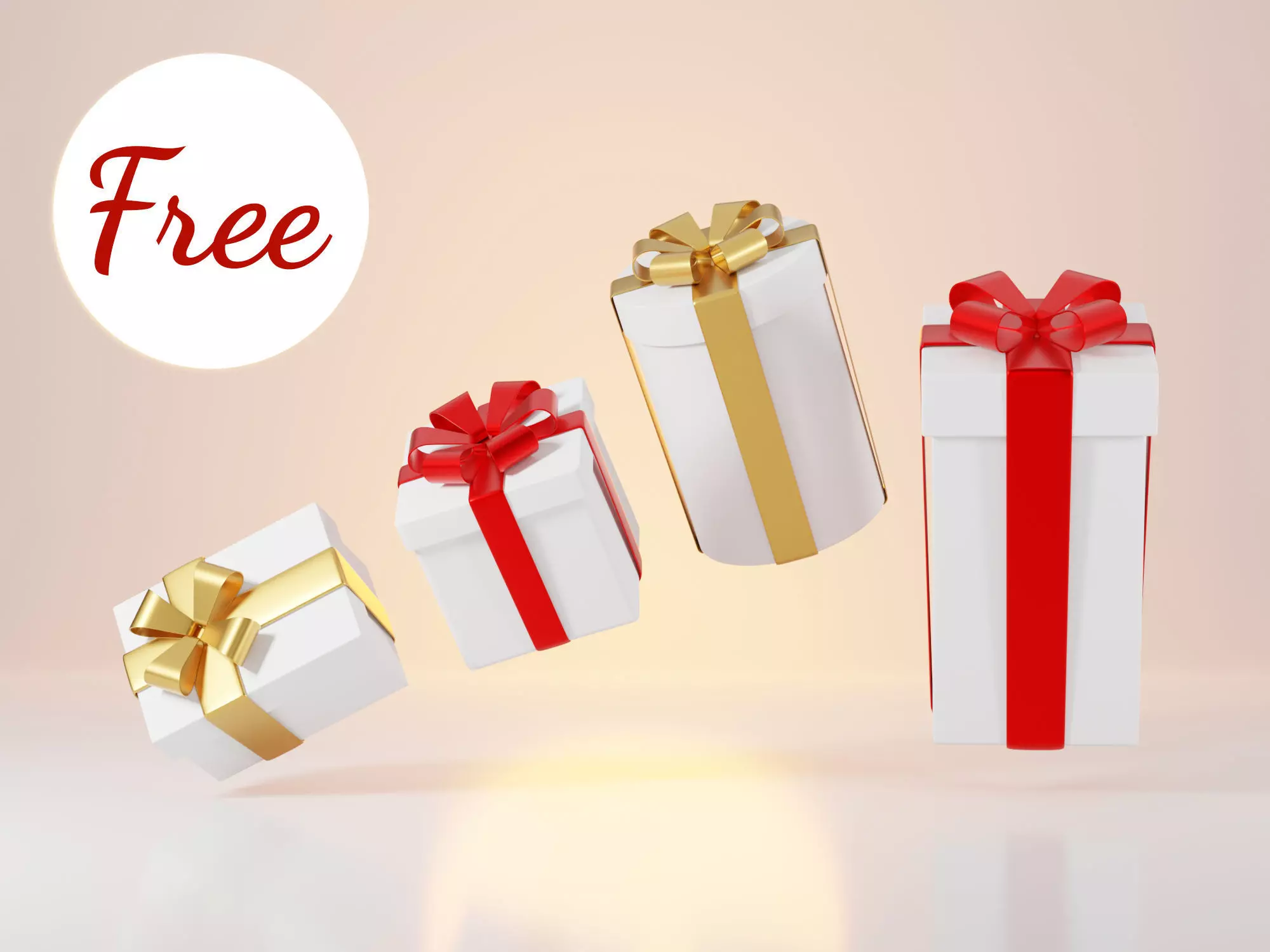Gift Boxes Set 3D model For Free Free 3D model_0