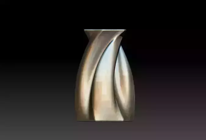 STL Vase Sculpture Geometric Vase Flower Basket Flower Disk 