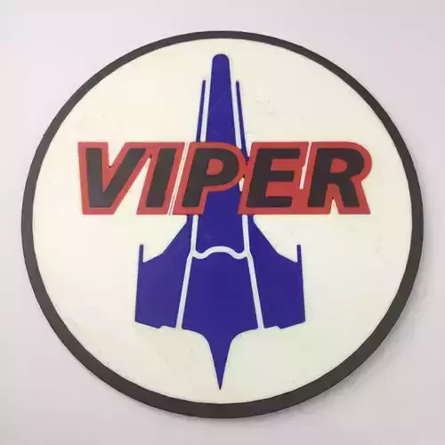 Battlestar Galactica Viper Patch Coaster 3D print model
