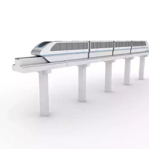Monorail futuristic high-speed train