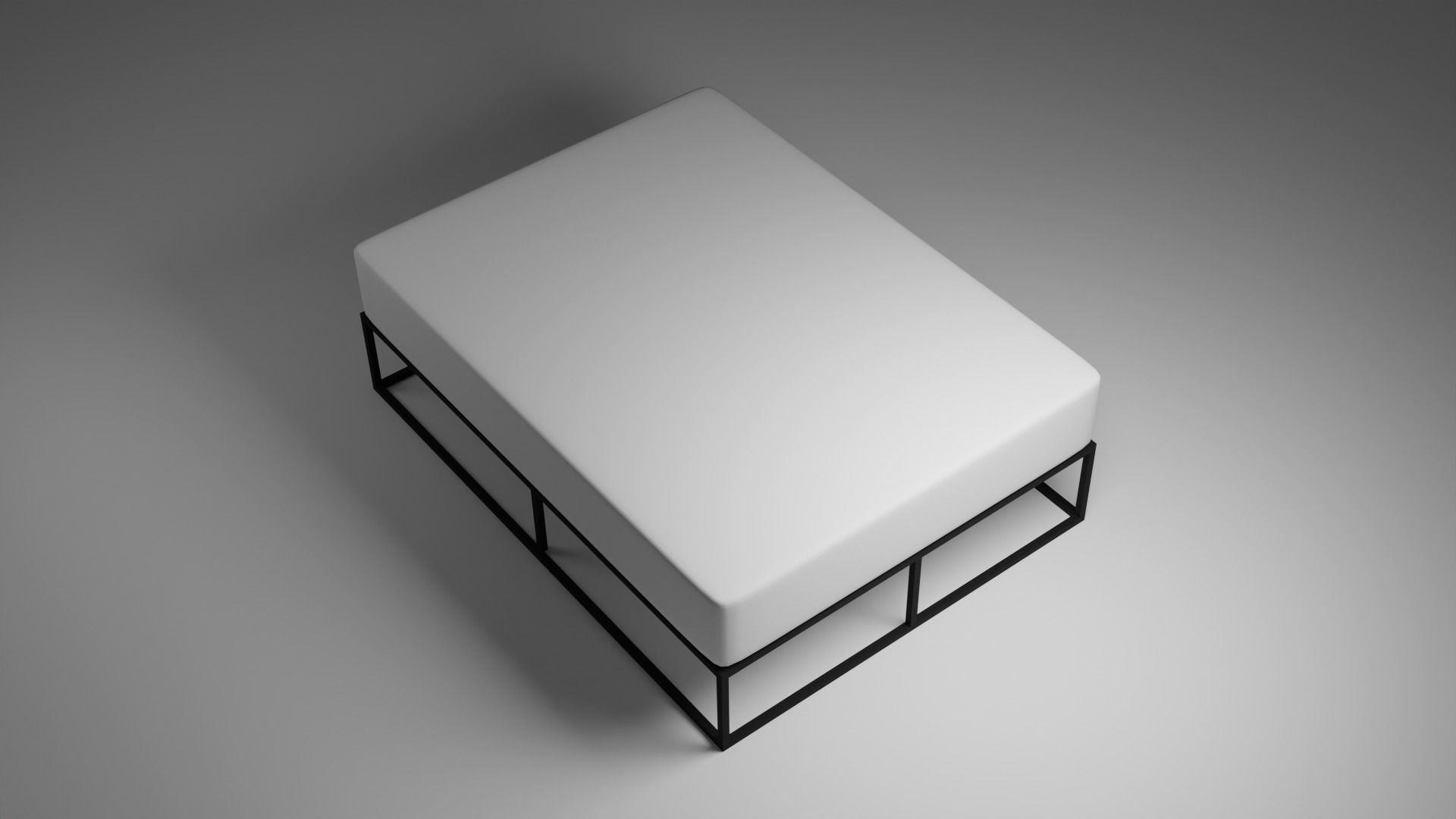 Minimal bedframe and mattress free 3D model CGTrader