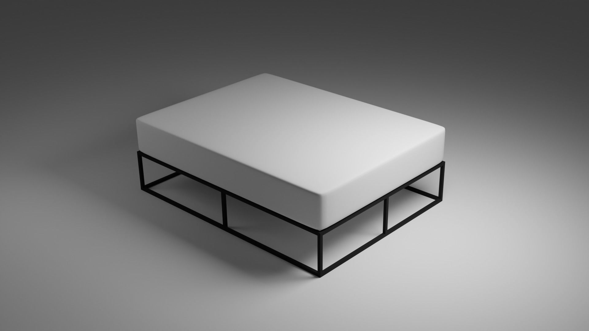 Minimal bedframe and mattress free 3D model CGTrader