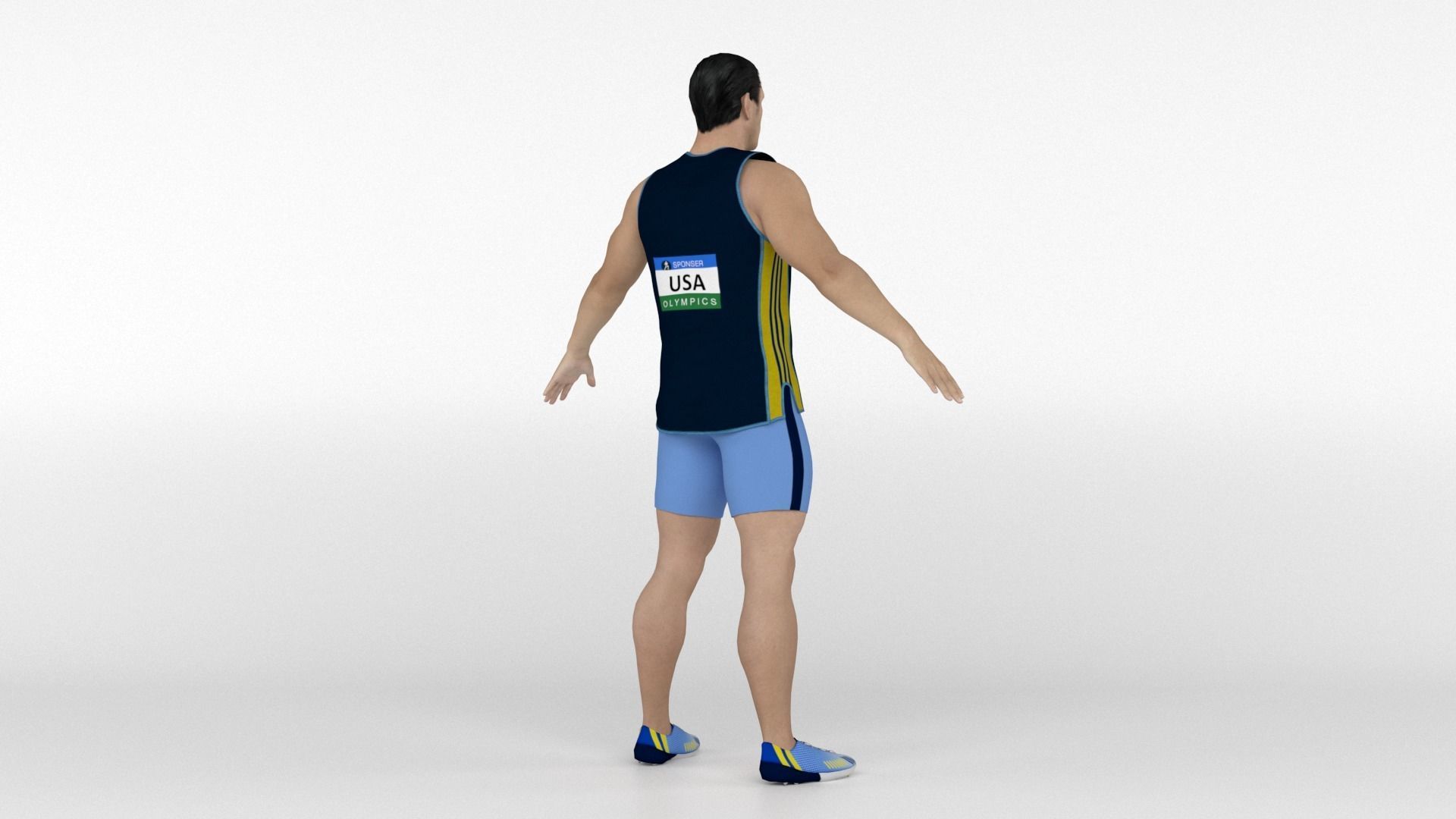 Shortput Player 3D model_4