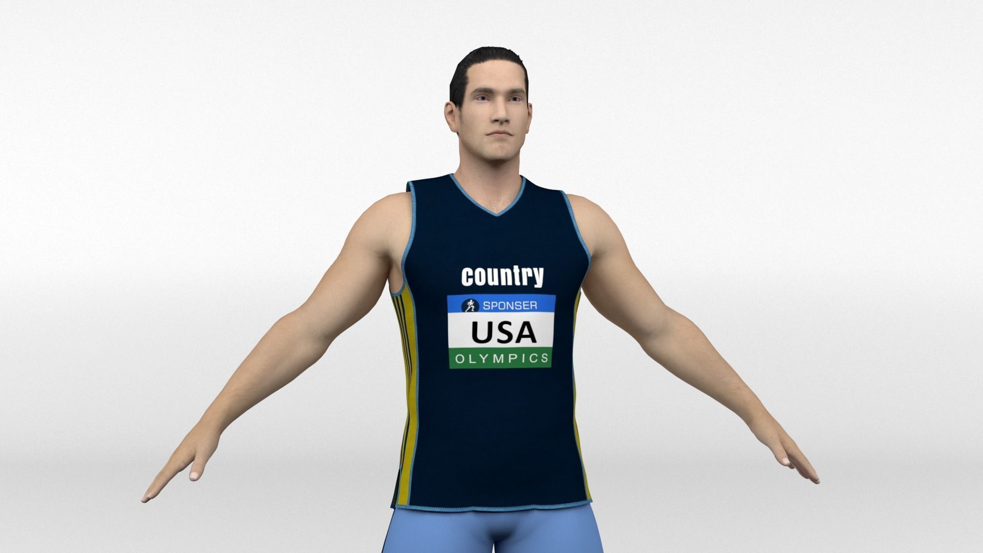 Shortput Player 3D model_1