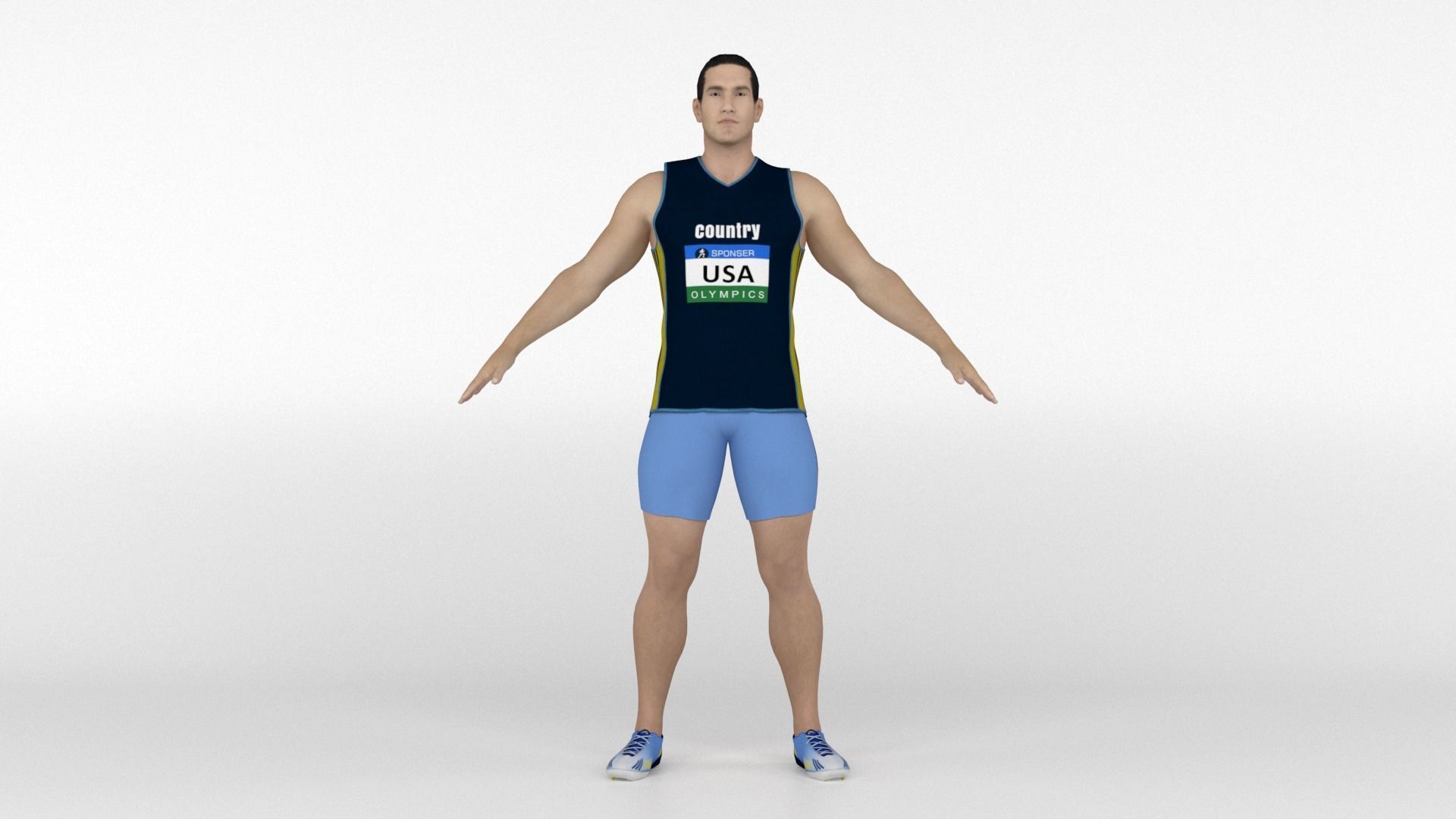 Shortput Player 3D model_6