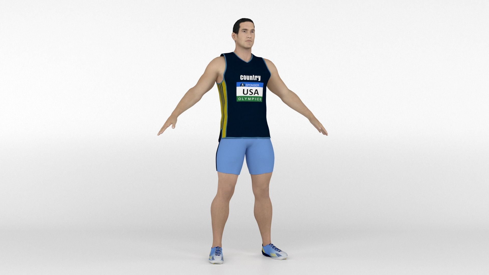 Shortput Player 3D model_5