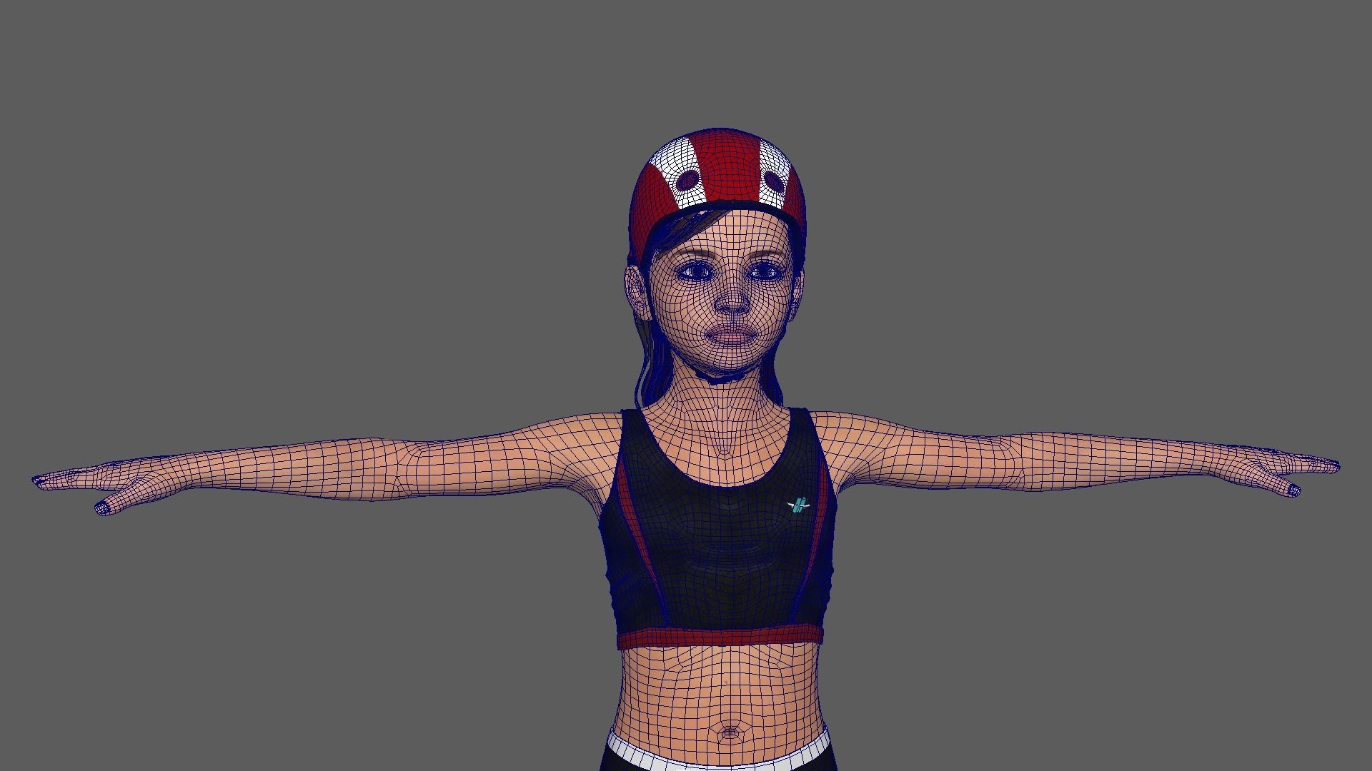 Skater Girl 3D model_7