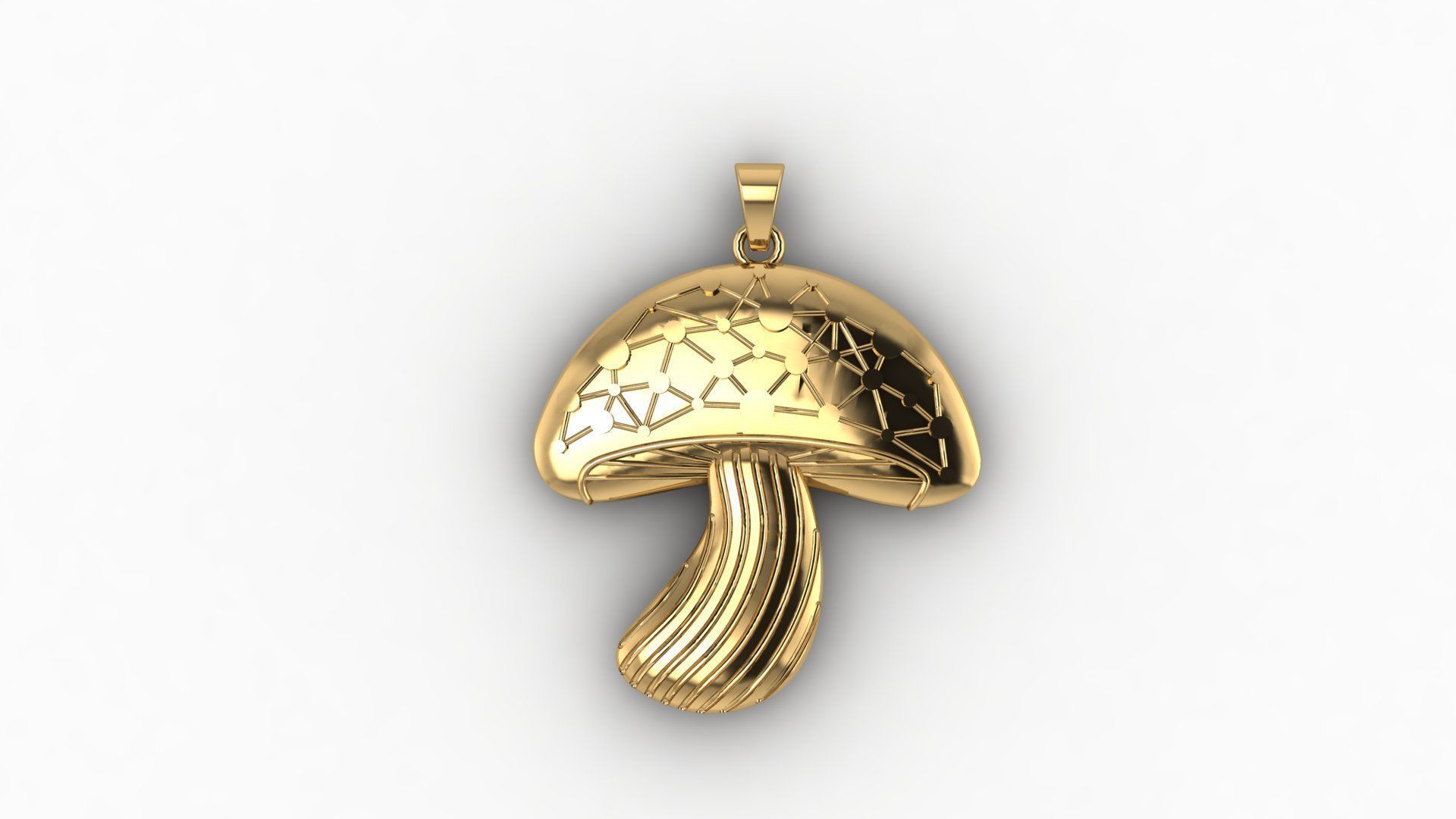 mushroom pendant print 3D print model_3