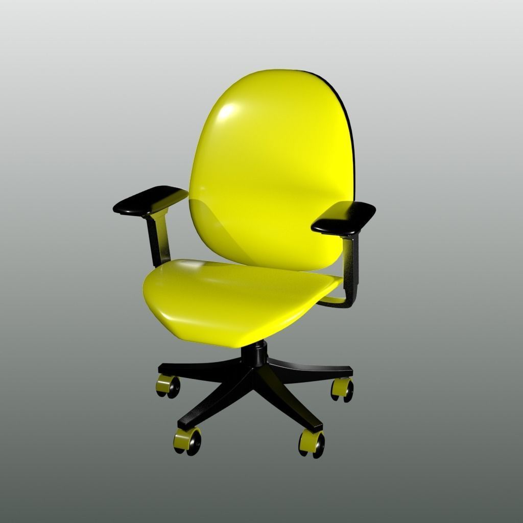 Office chair 3D model_3