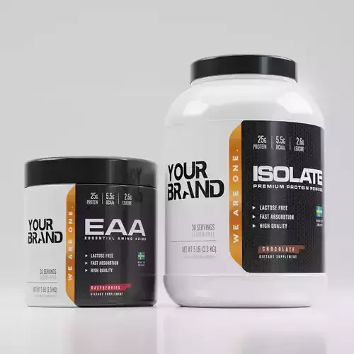 Supplement Product Bottle Packaging 3D model