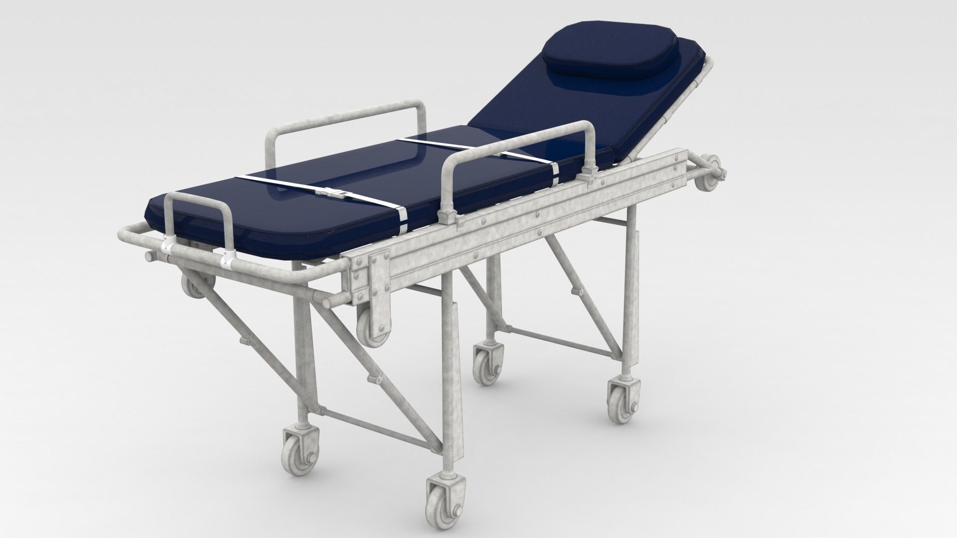 Stretcher medical 3D model_3