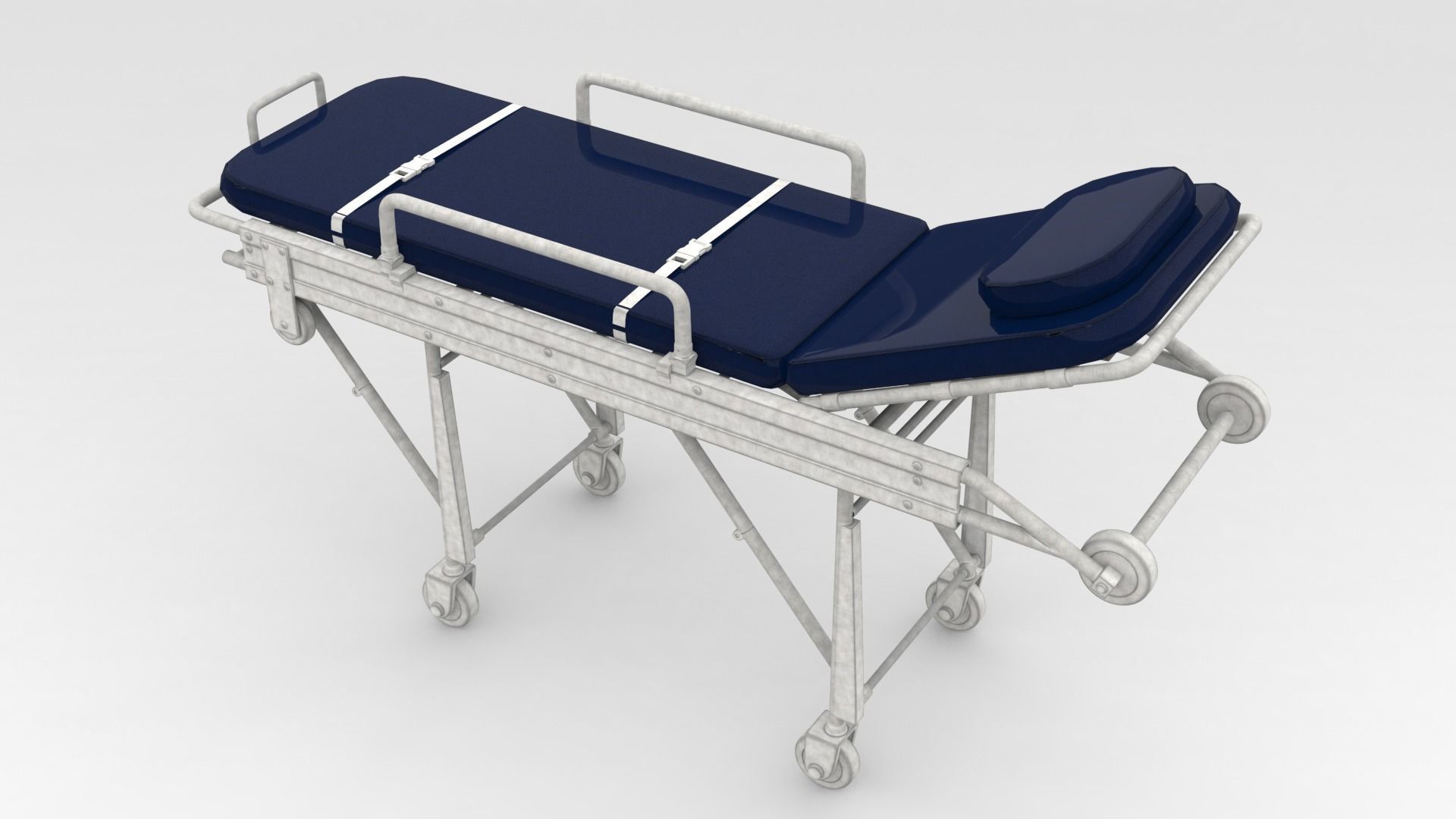Stretcher medical 3D model_4