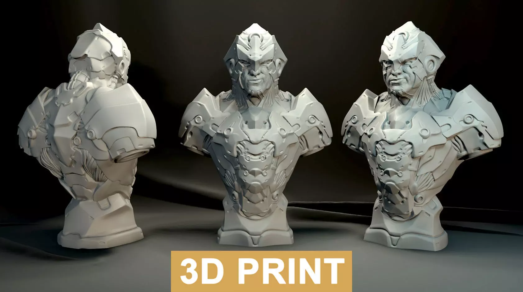 SCI FI Bust Creature 3D print model