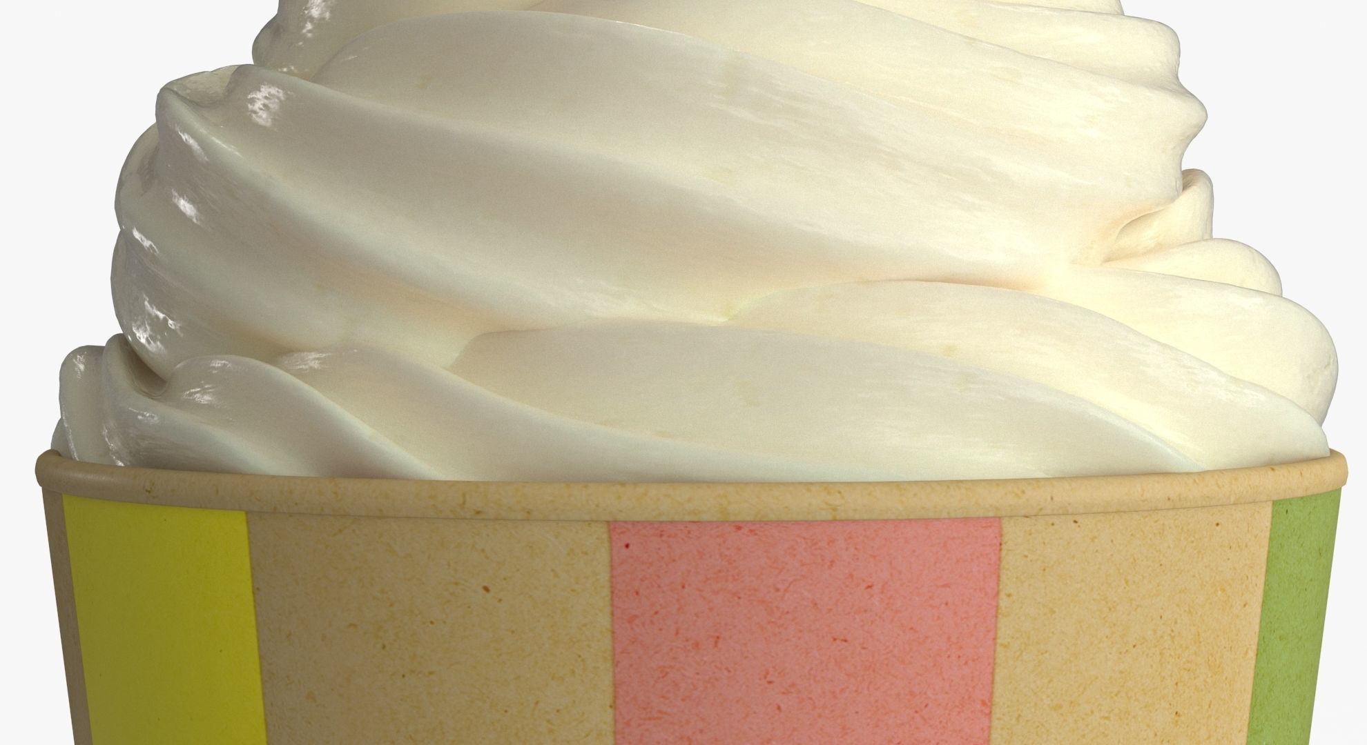 Ice Cream Cup Vanilla 3D model_9