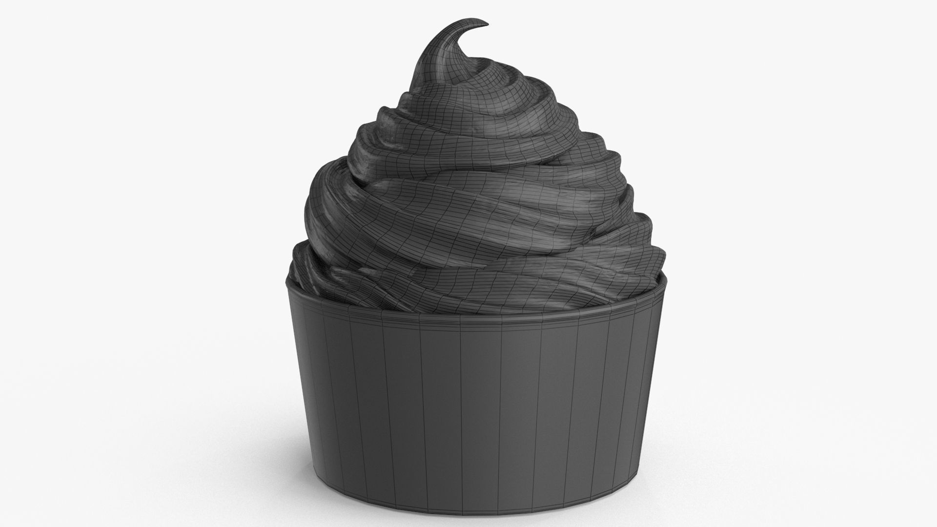 Ice Cream Cup Vanilla 3D model_11