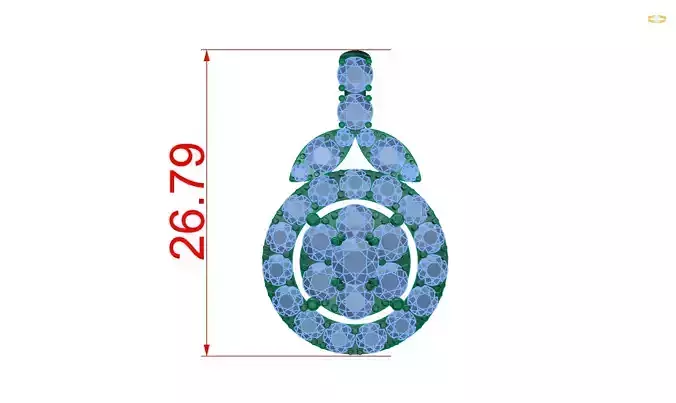 pendant emerald and diamond