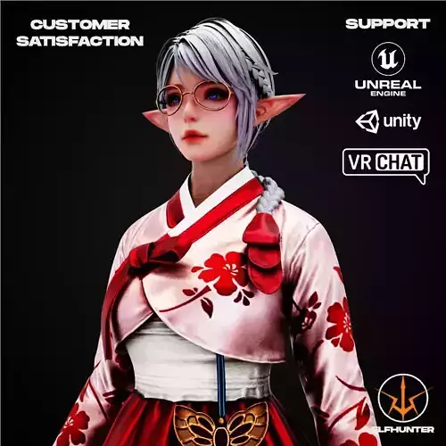 EXCLUSIVE ELF HUNTER EDITION RIGGED CHARACTER ELF HANBOK