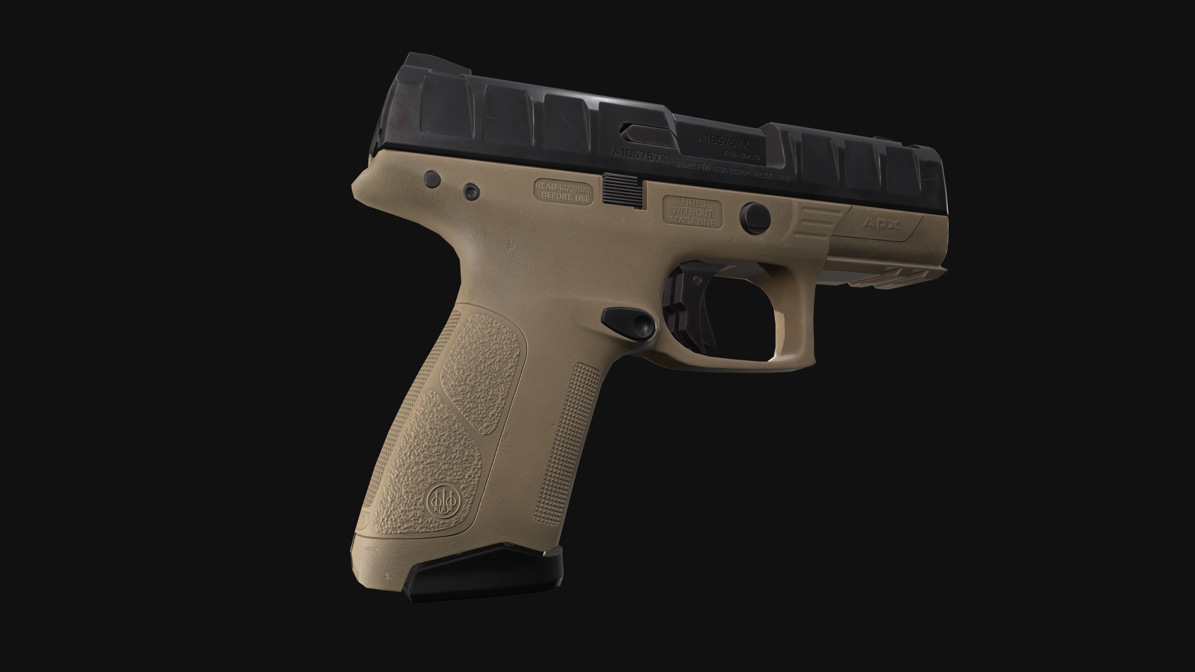Beretta APX Centurion Low-poly 3D model_12