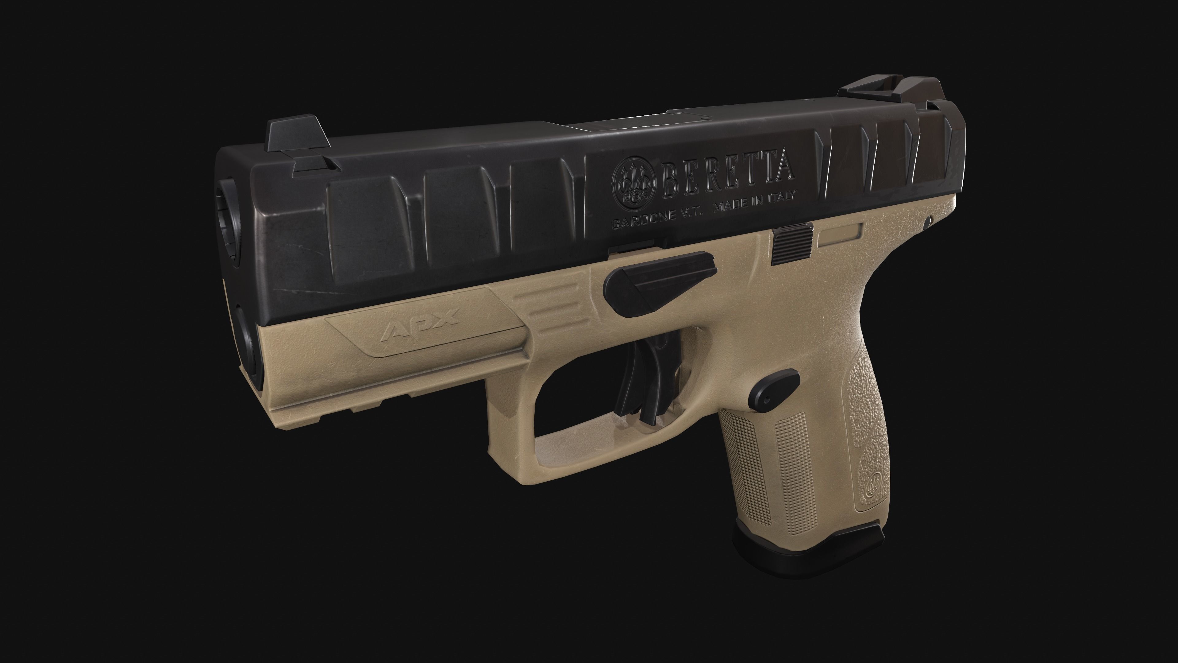 Beretta APX Centurion Low-poly 3D model_11