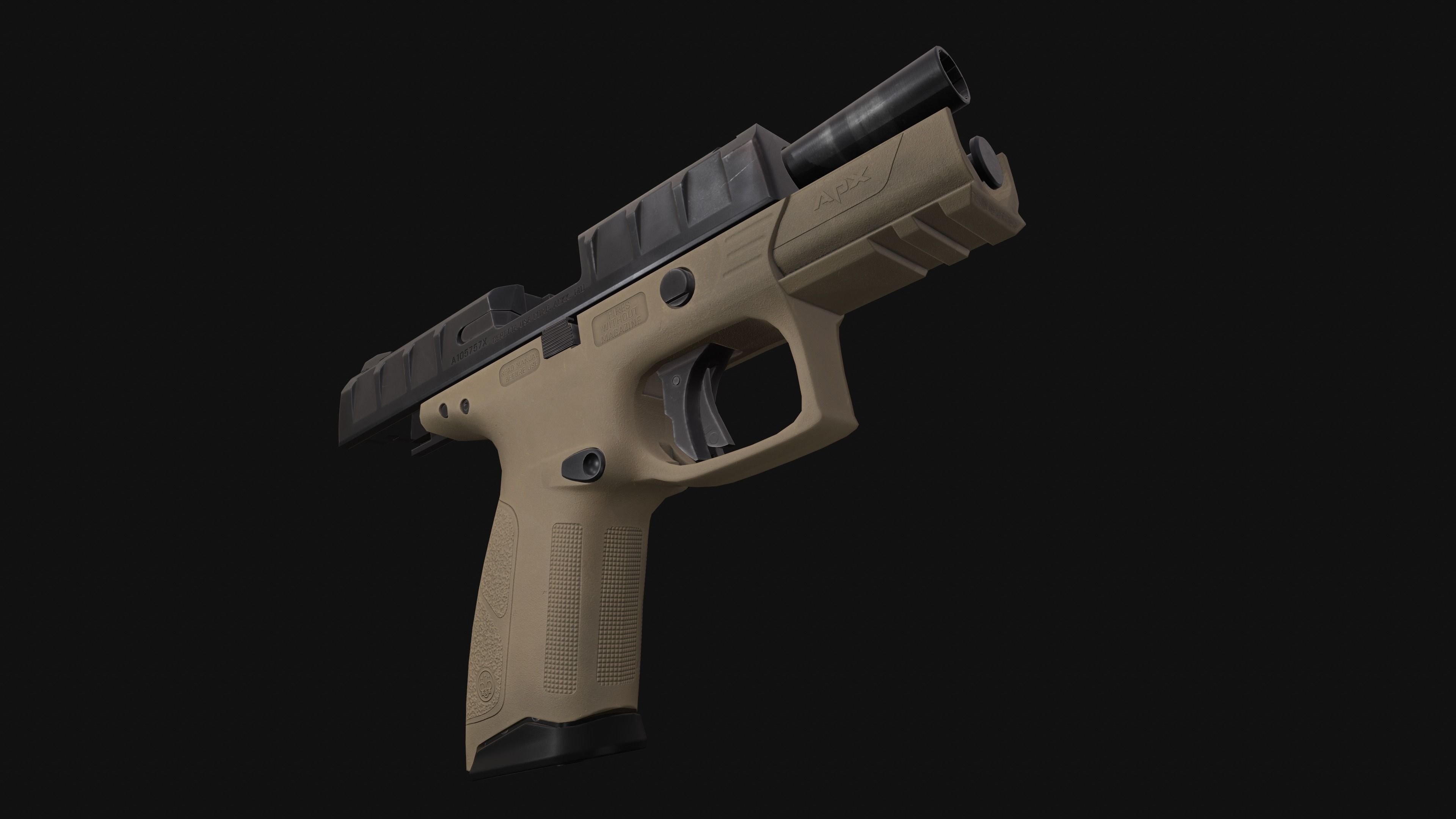 Beretta APX Centurion Low-poly 3D model_6