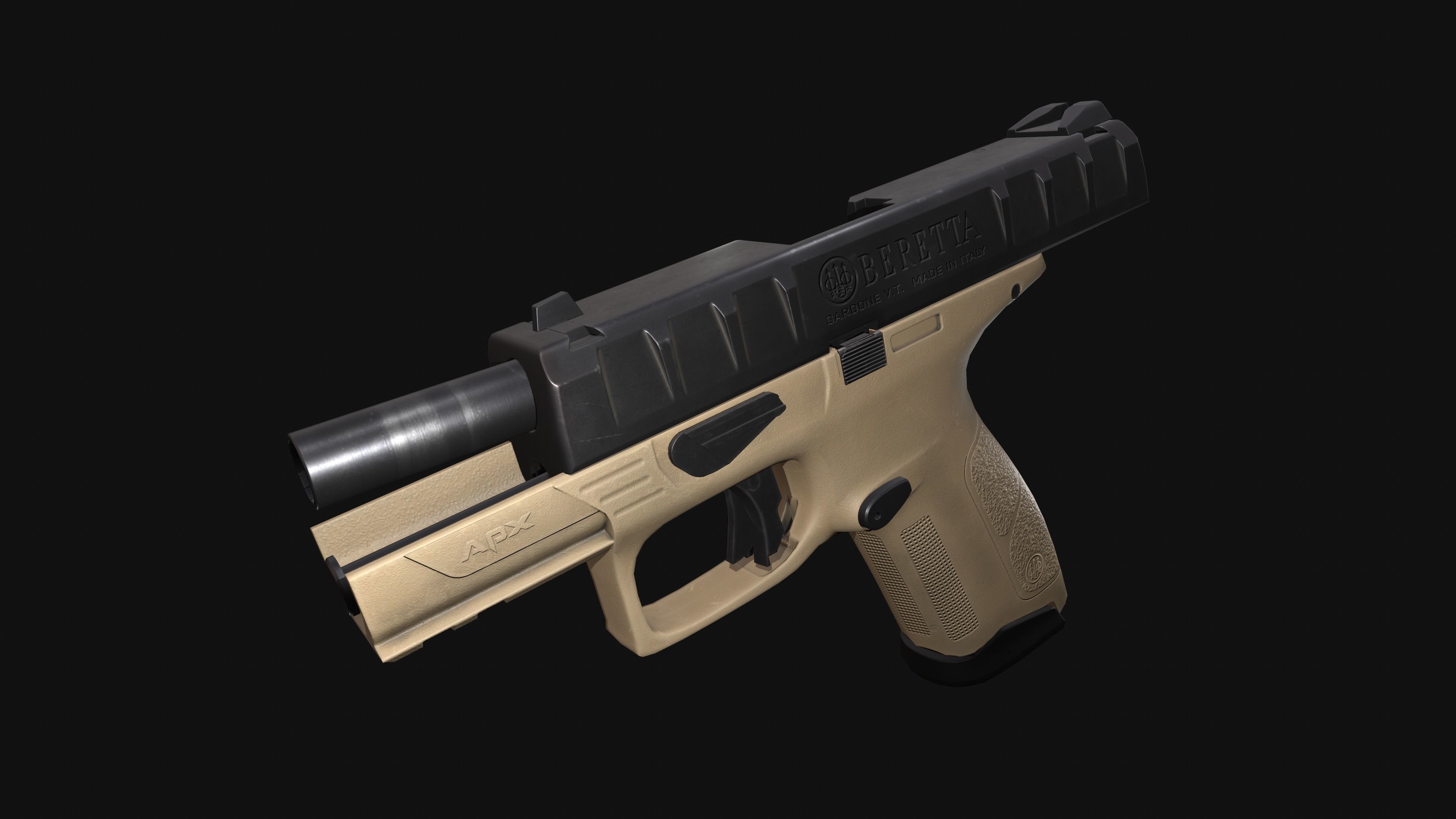 Beretta APX Centurion Low-poly 3D model_2