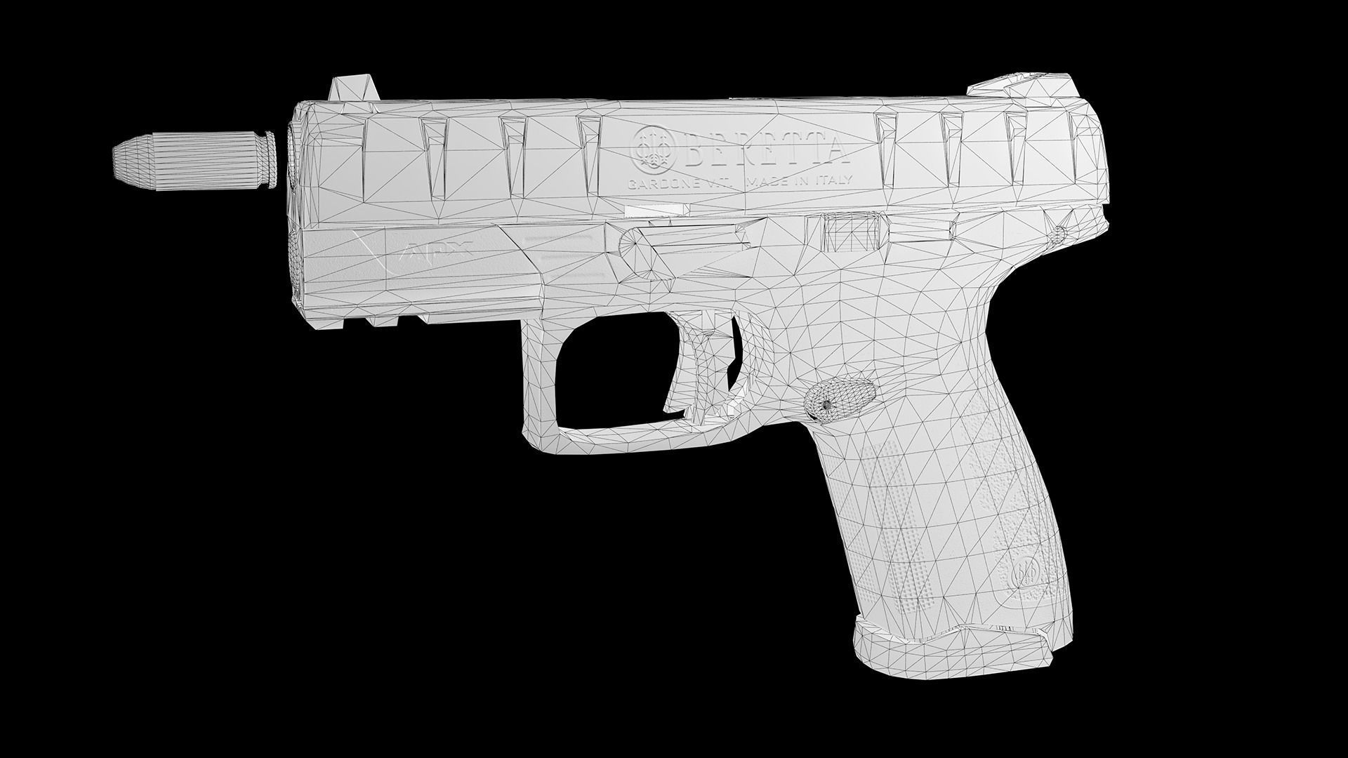 Beretta APX Centurion Low-poly 3D model_19