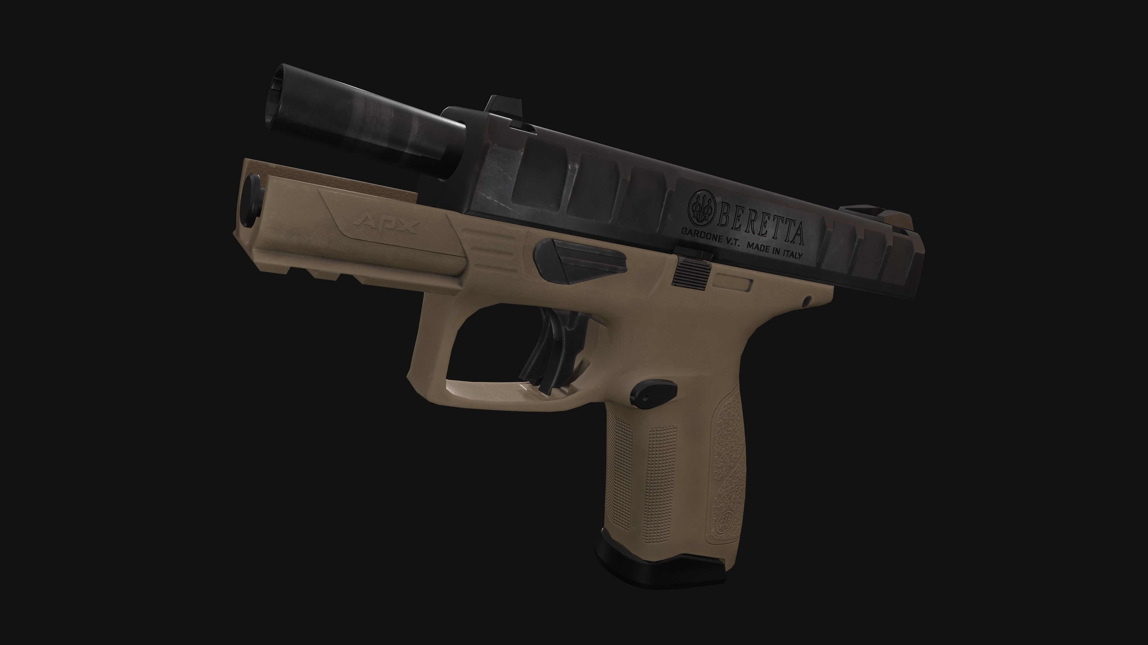Beretta APX Centurion Low-poly 3D model_7