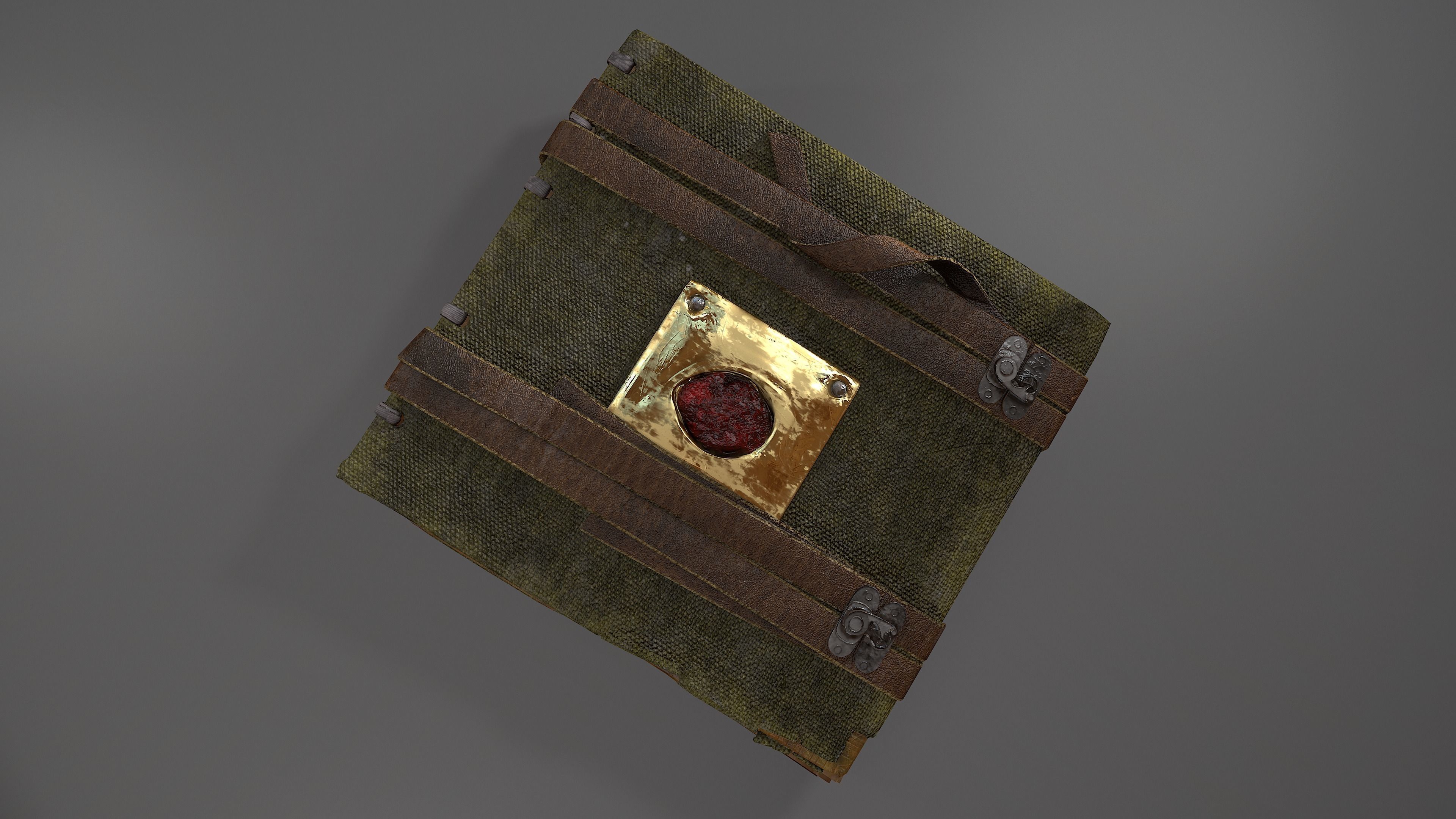 Alchemists old book Low-poly 3D model_3