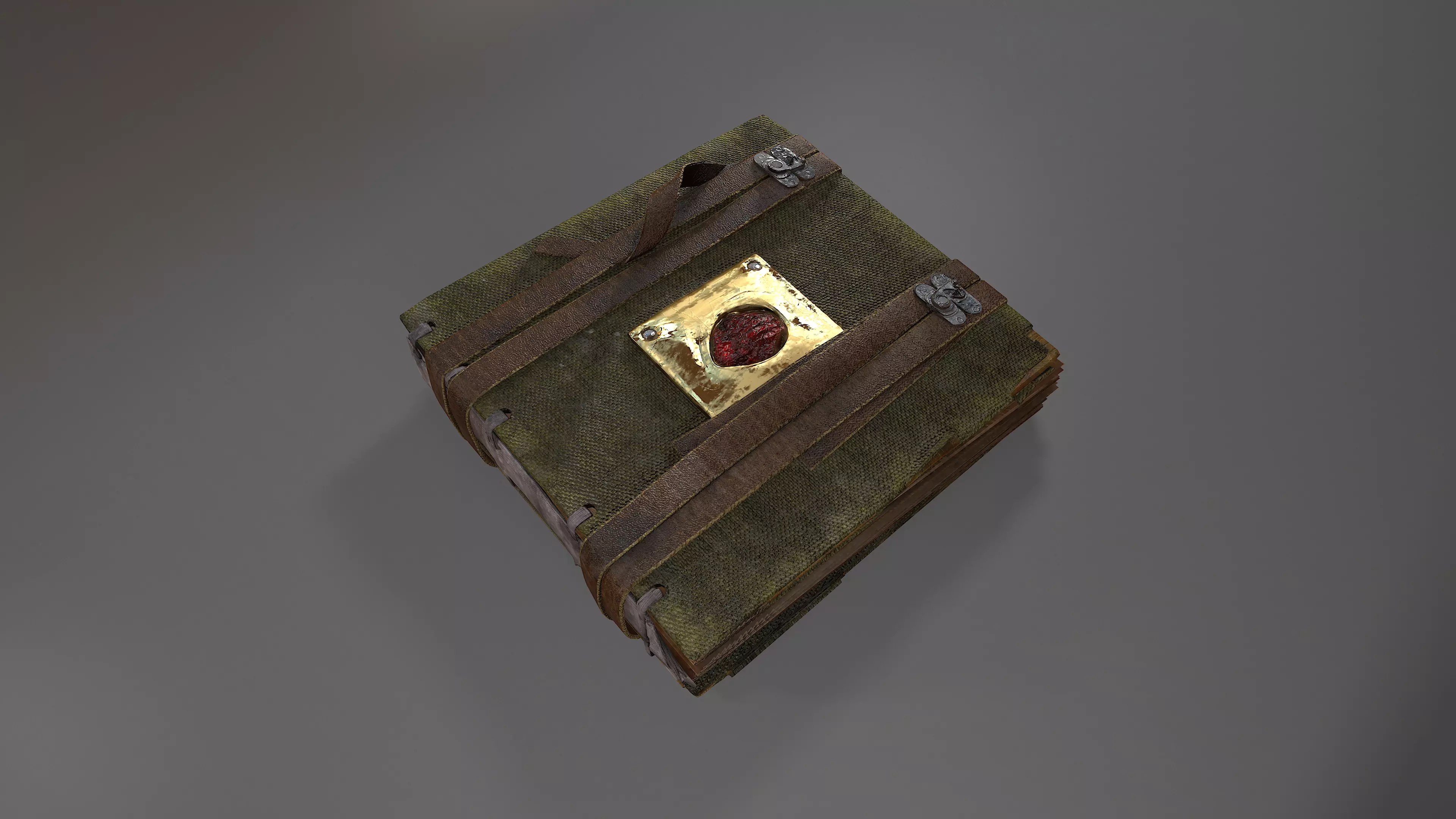 Alchemists old book Low-poly 3D model_0