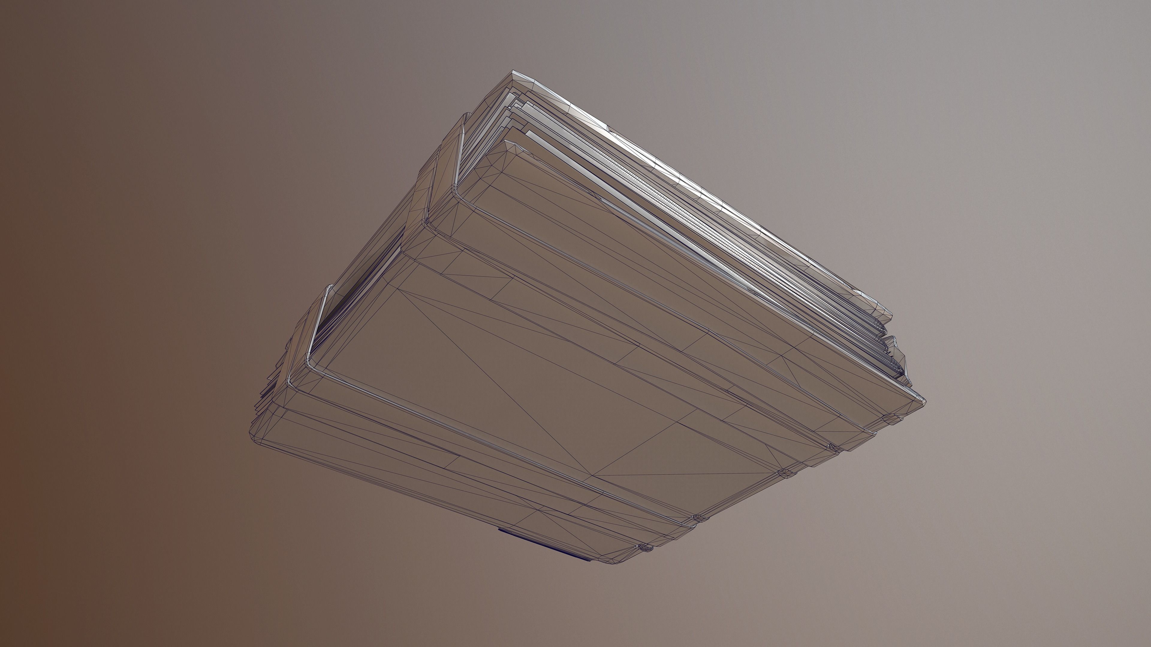 Alchemists old book Low-poly 3D model_6