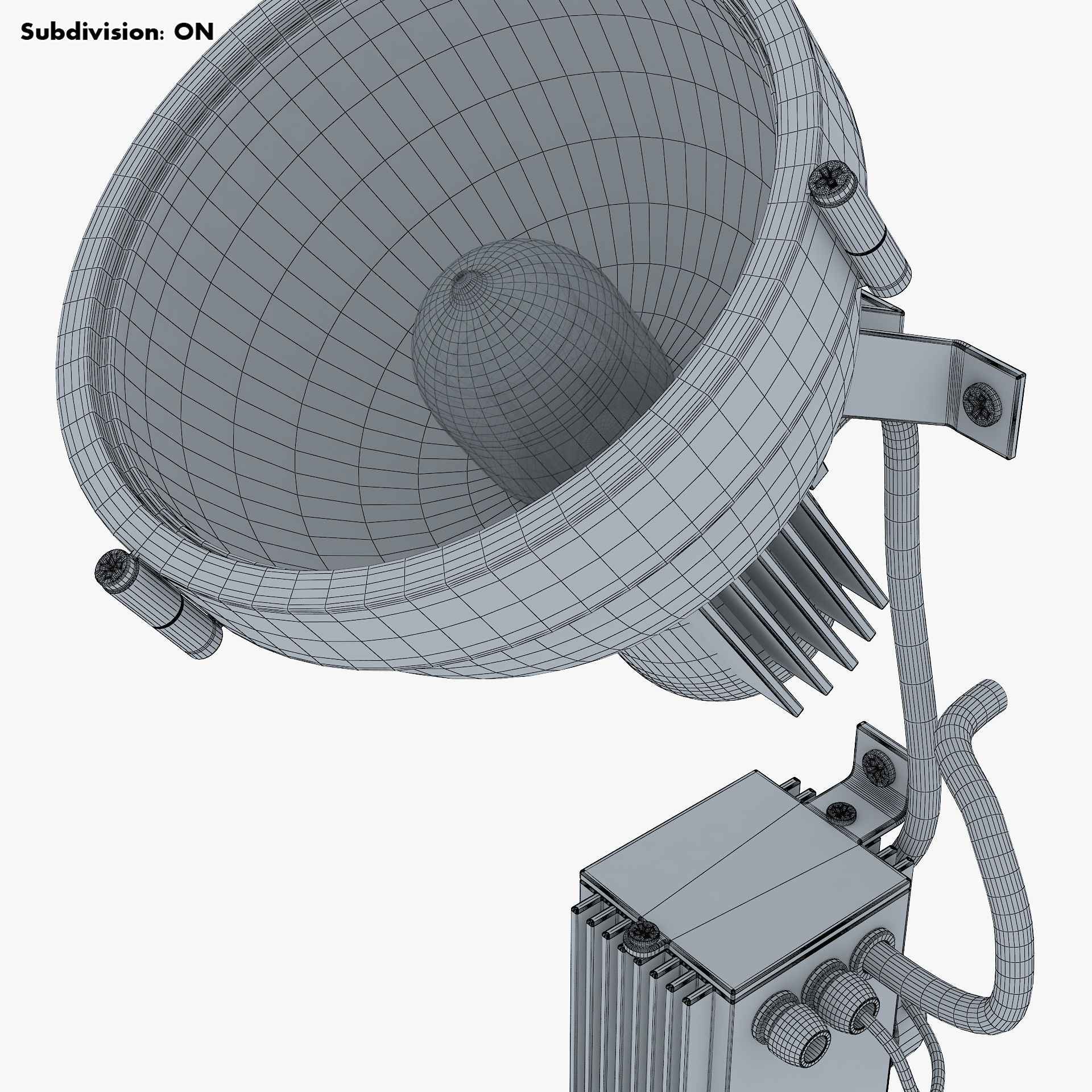 Floodlight v 1 spotlight 3D model_22