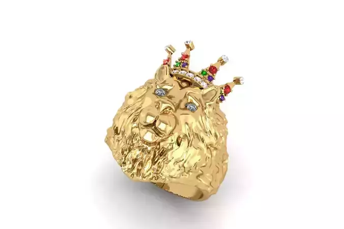 Lion Signet Ring R 181