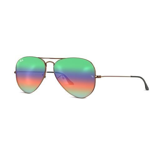 Ray-Ban Aviator - RB3025 9018C3 Sunglasses Low-poly 3D model