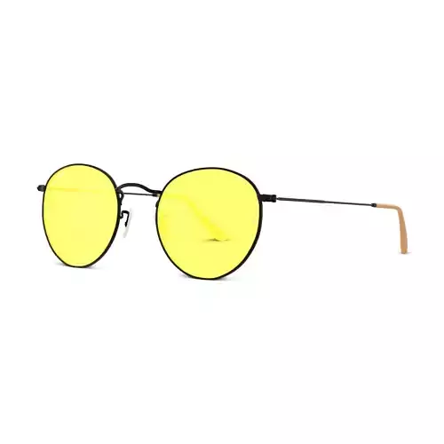 Ray-Ban Round metal - RB3447 90664A Sunglasses Low-poly 3D model