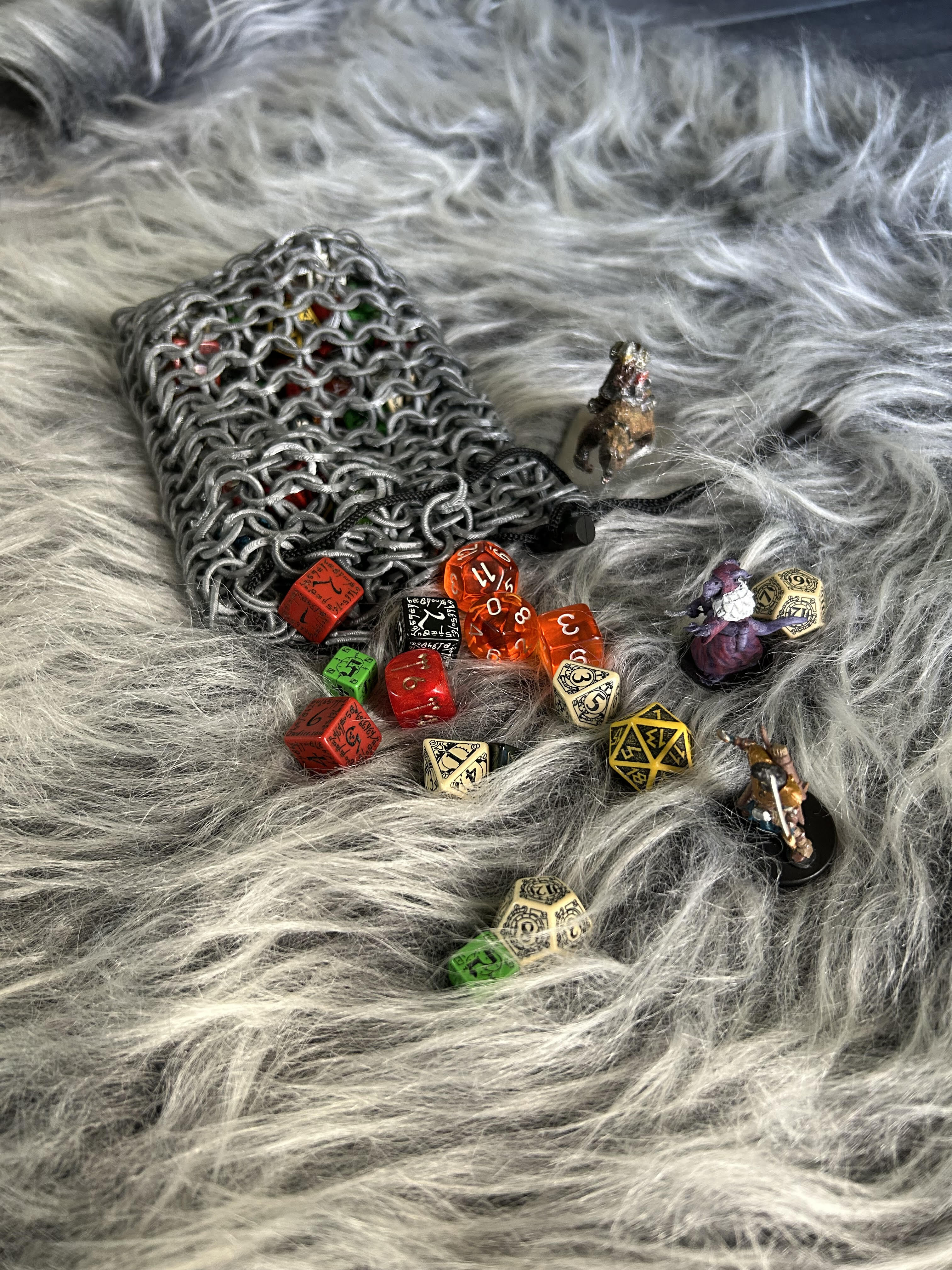 Chainmail Dice Bag 3D print model_4