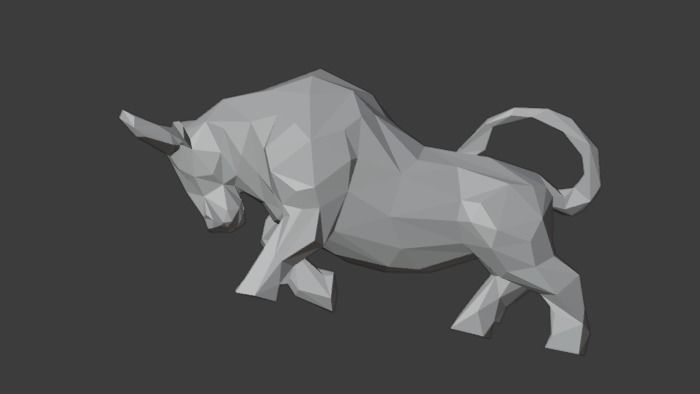 Polygon Bull Low-Poly 3D Model Low-poly 3D model_8