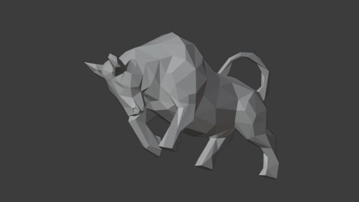 Polygon Bull Low-Poly 3D Model Low-poly 3D model_5