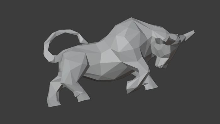 Polygon Bull Low-Poly 3D Model Low-poly 3D model_7