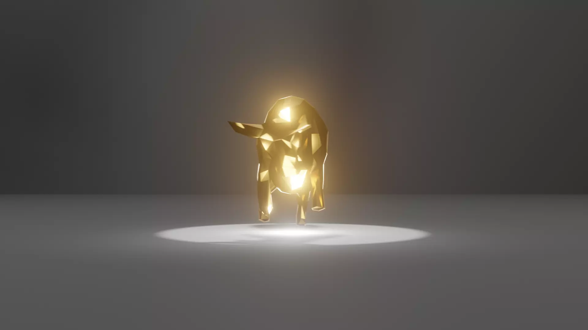 Polygon Bull Low-Poly 3D Model Low-poly 3D model_0