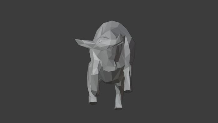 Polygon Bull Low-Poly 3D Model Low-poly 3D model_4