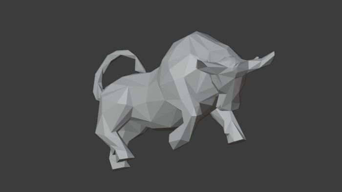 Polygon Bull Low-Poly 3D Model Low-poly 3D model_6