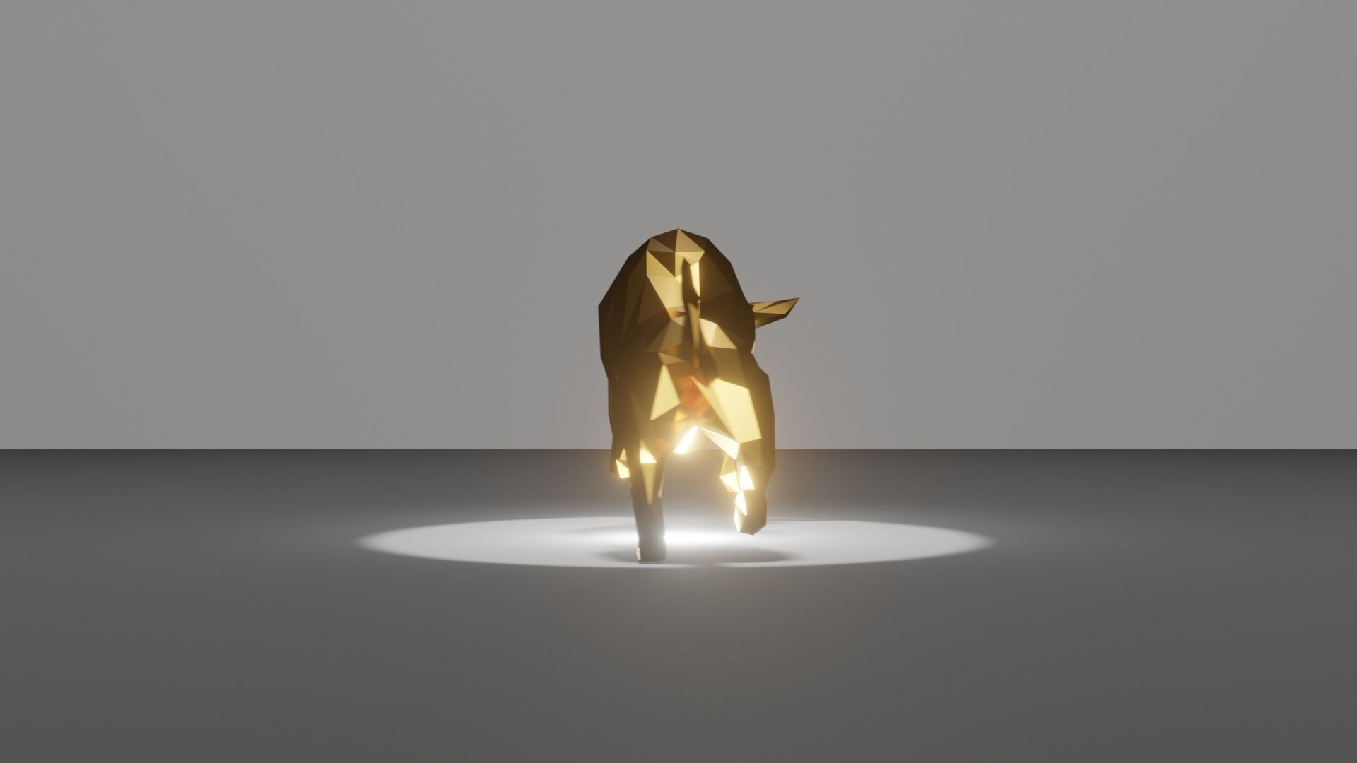 Polygon Bull Low-Poly 3D Model Low-poly 3D model_2