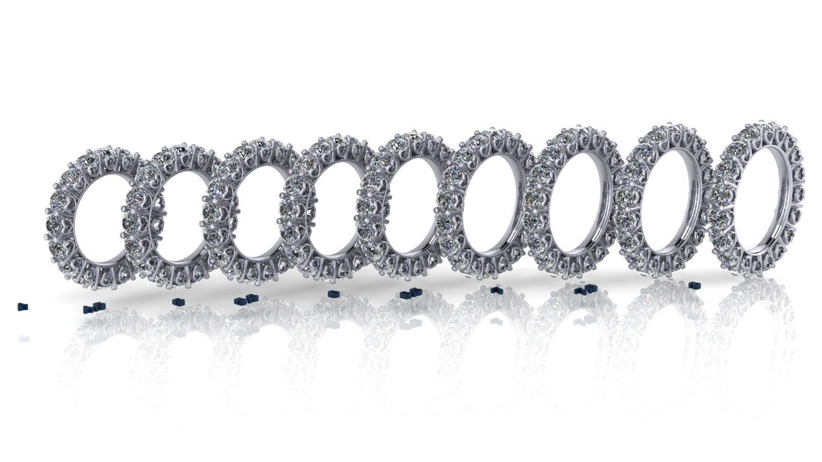 Heart Eternity Band - Various round stone and finger sizes-27pcs 3D print model_14