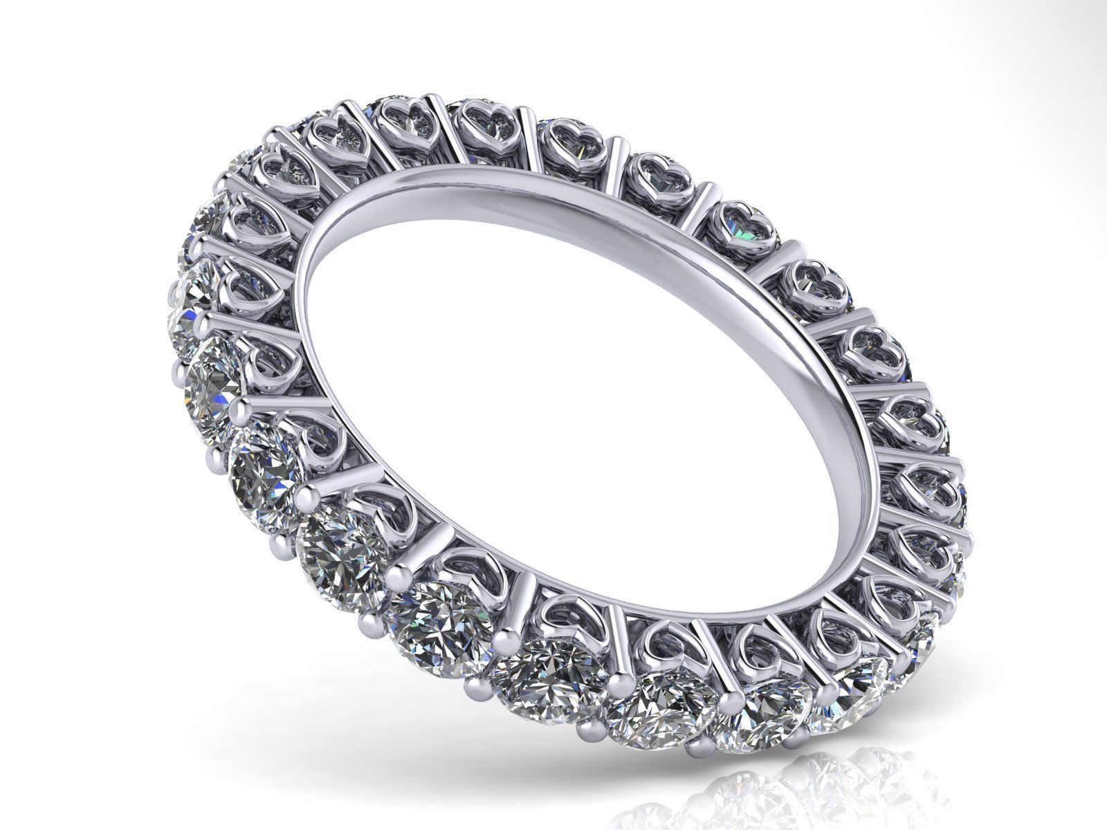 Heart Eternity Band - Various round stone and finger sizes-27pcs 3D print model_4