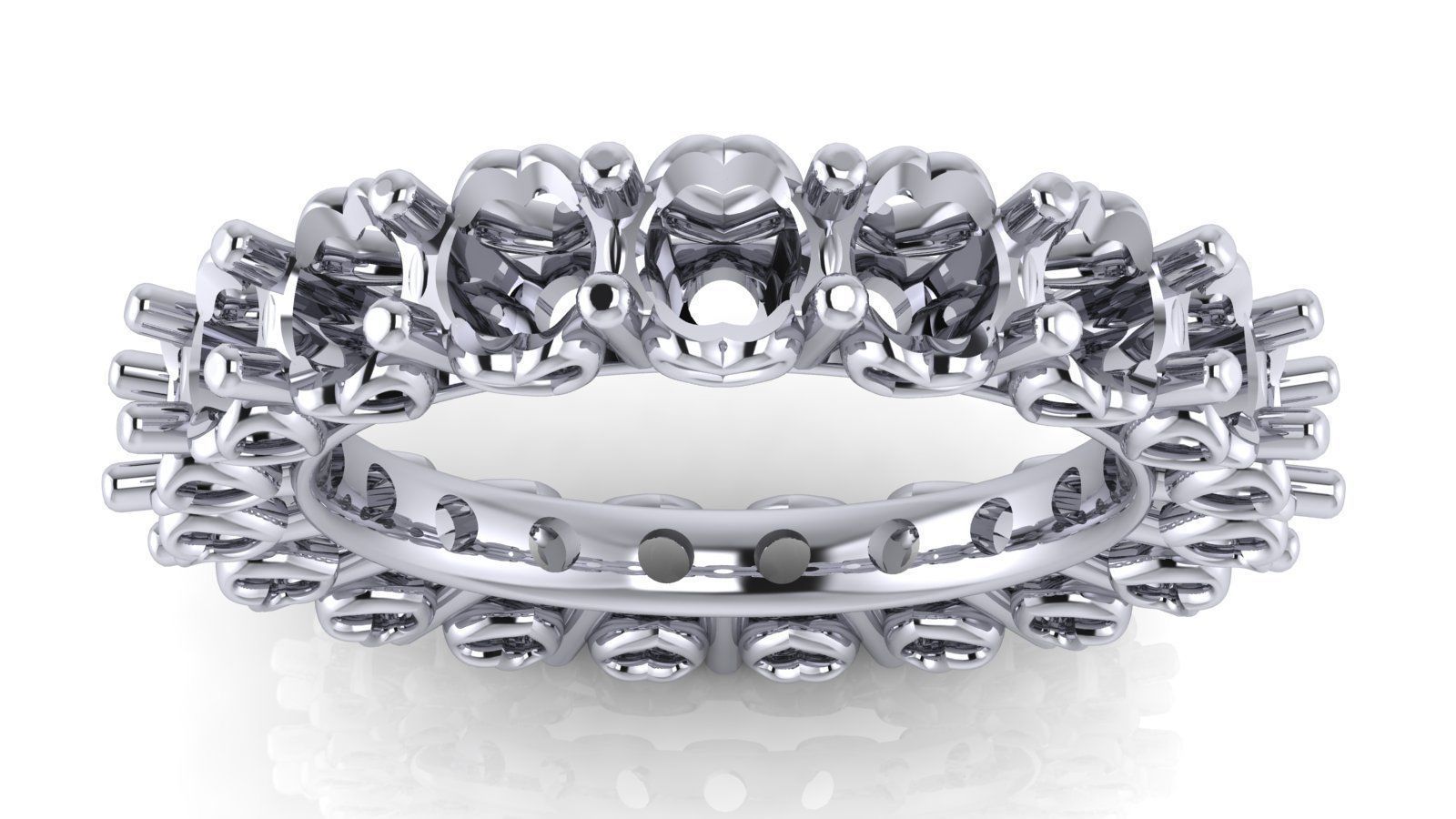 Heart Eternity Band - Various round stone and finger sizes-27pcs 3D print model_10