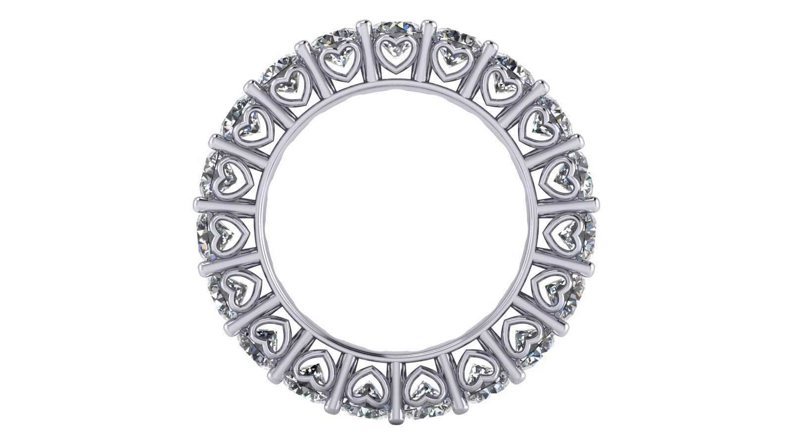 Heart Eternity Band - Various round stone and finger sizes-27pcs 3D print model_8