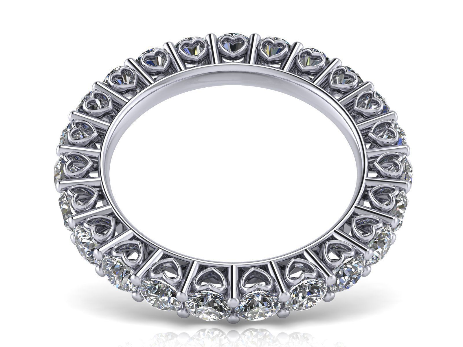 Heart Eternity Band - Various round stone and finger sizes-27pcs 3D print model_5