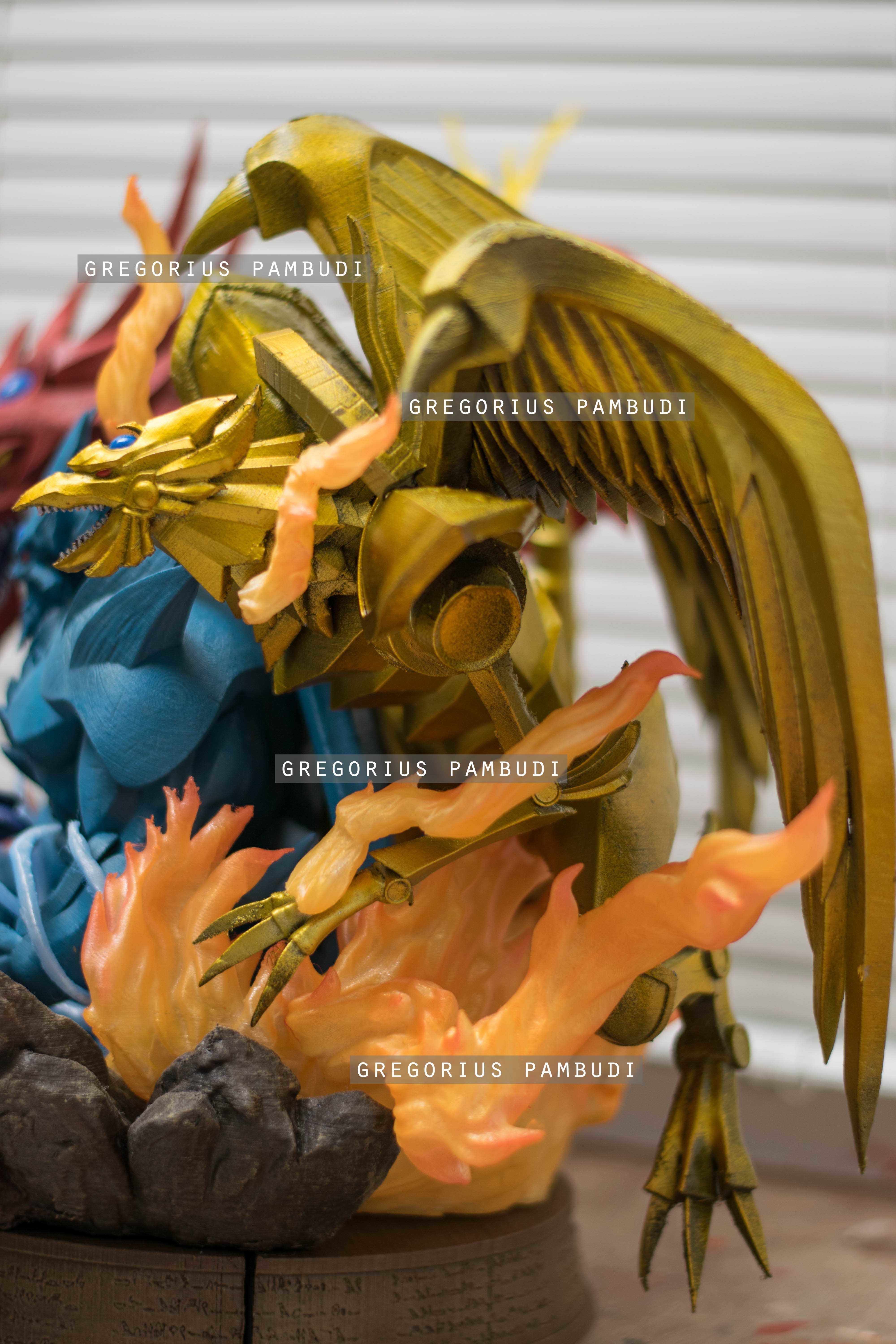 Yu-gi-oh Yugi and Egyptian Gods Fan Art Statue 3d Printable 3D print model_18